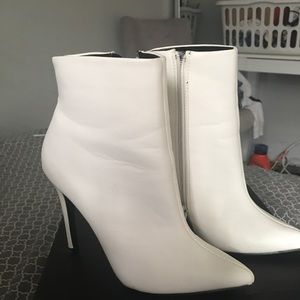 Women’s white booties